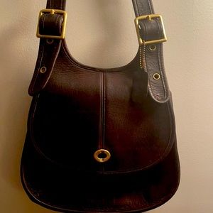 Rare Vintage Coach NY Crescent Bag